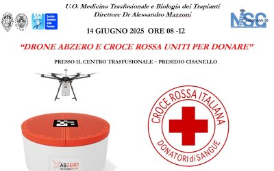 ABzero, AOUP e Croce Rossa Italiana insieme per la Giornata Mondiale del Donatore: verso il futuro del trasporto delle donazioni